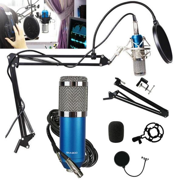 

carprie professional bm900 suspension microphone kit, studio live broadcast recording condenser microphone set 20jun 22