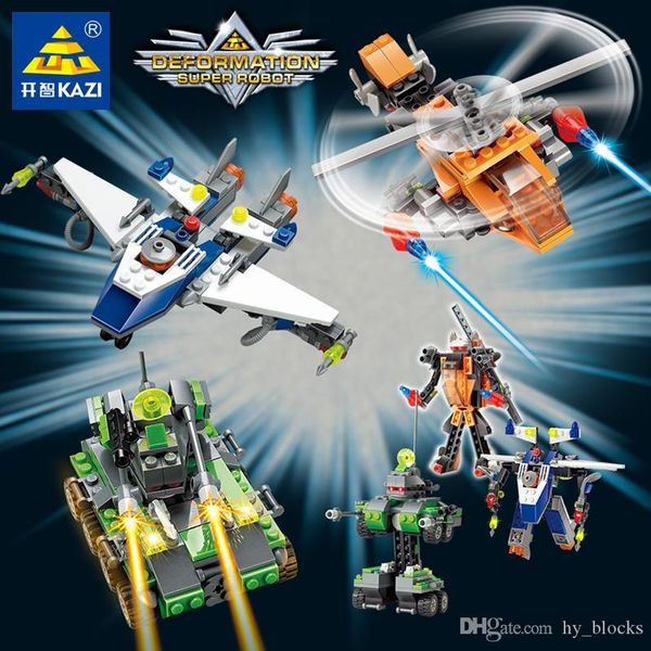 

2in1 deformation super robot building blocks plane helicopter toys assembly action figure model bricks education toy for kids boys gift 05
