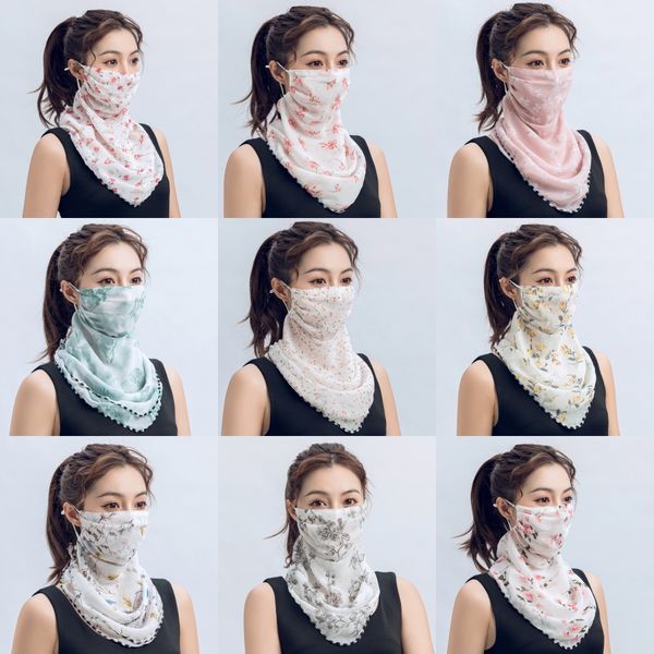 

face masks scarf shawl sunshade designer printed mask anti uv neck sun protection mask outdoor riding masks protective scarf mask#968, Black