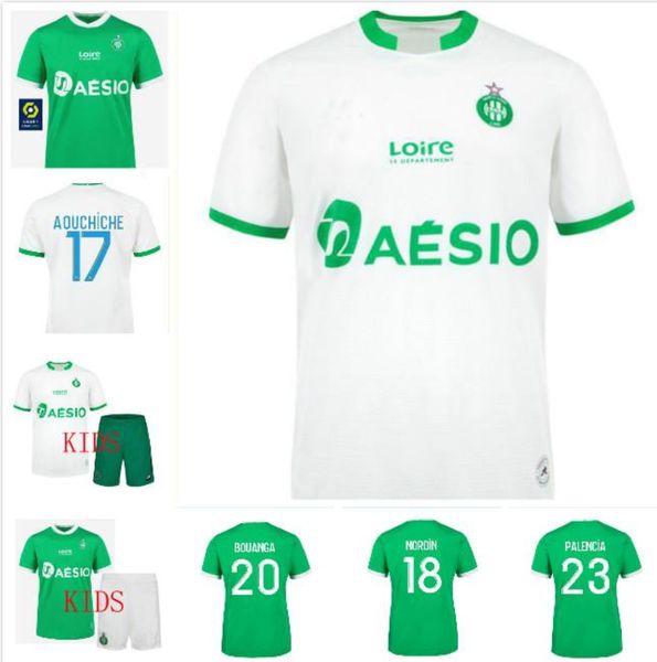 

20 21 maillot as saints-etienne kids man soccer jerseys home 2021 st etienne khazri beric boudebouz aholou man set football shirt, Black