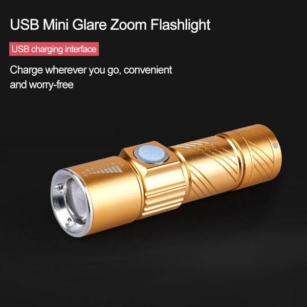 

night cycling waterproof usb rechargeable mountain bike glare light aluminum ultralight