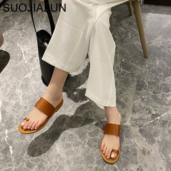 

suojialun new women flip flops casual summer outside beach flat slippers open toe leisure sandal female simple brand slides, Black