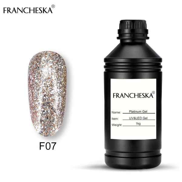 

francheska 1kg platinum gel glitter gel polish oje lak soak off vernis semi permanant lakiery hybrydowe unha nagels shining, Red;pink