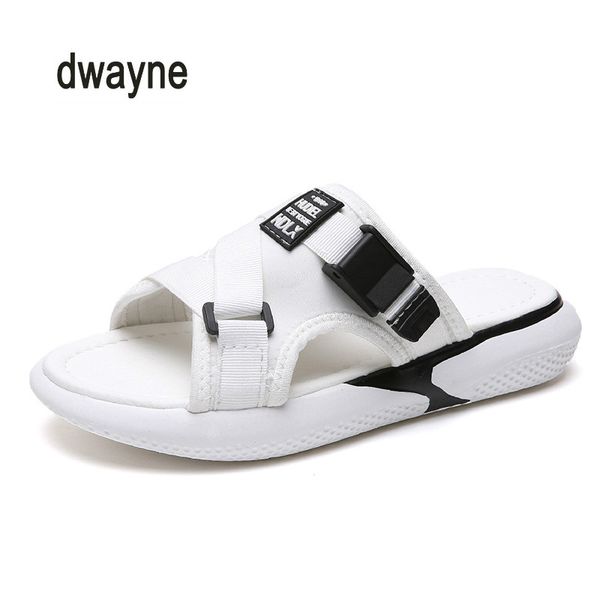 

тапочки женская летняя обувь слово перетащить 2020 новую квартиру не скользит на толстой подошве моды легкие случайные сандалии и slippers35, Black