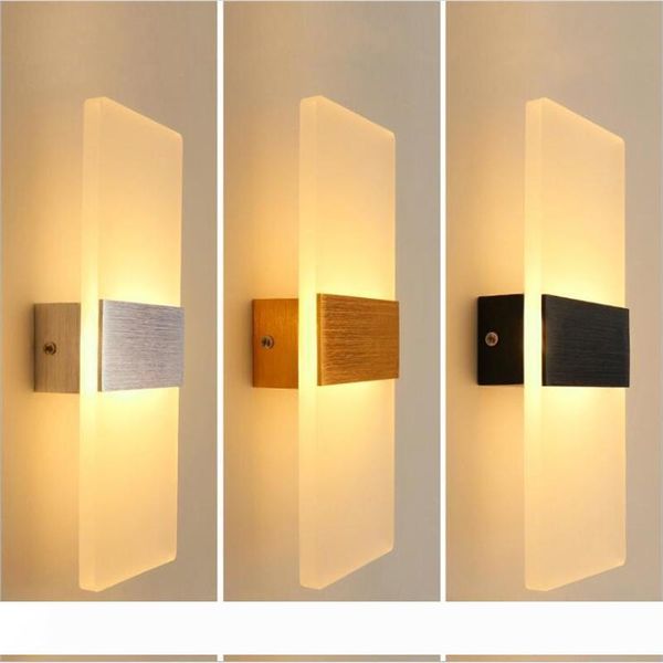 

New Modern 3W 6W Aluminum Wall Lights Kitchen Restaurant Living Bedroom Indoor Bathroom Fixtures Led Wall Sconce Lamps
