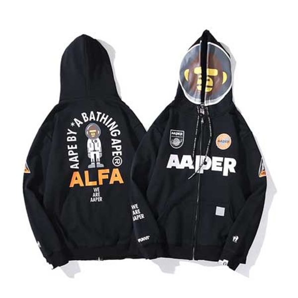 

aape designer designer luxury fashion hoodie men's women's black long sleeve casual outdoor sweatshirt hip hop print pullover n