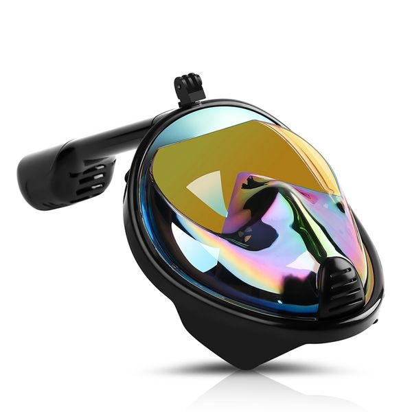 

diving full mask dry snorkel diving silicone iris snorkeling goggles anti fog automatic prevent water men women mask