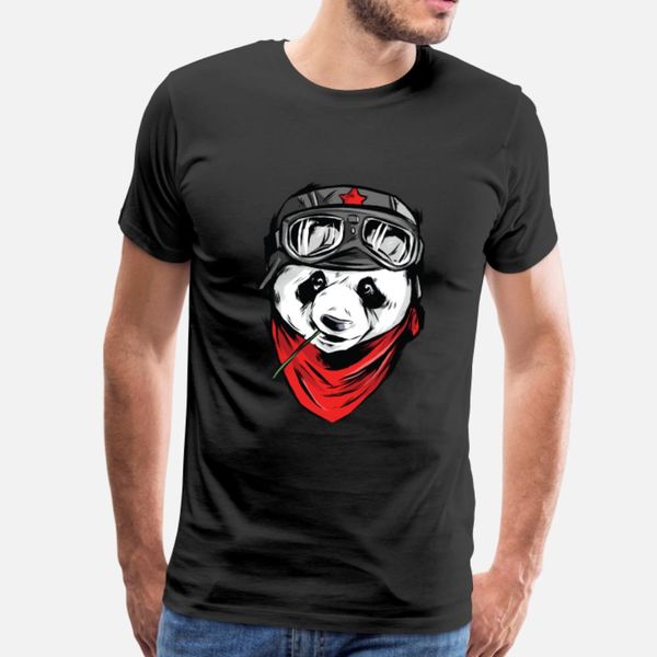

panda pilot design t shirt men interesting cotton round neck costume interesting building summer style letters shirt
