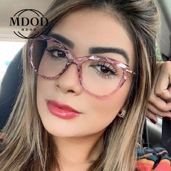 

fashion square eyeglasses frame women trending styles brand design black computer reading glasses eyewear 2020, White;black