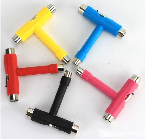 

50pcs skate t tool skateboard scooter longboard tools kick scooter mini t wrench spann all-in-one skate tools