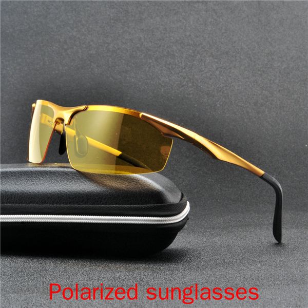 

men aluminum magnesium night vision polarized sun glasses for driving goggles women luxury sunglasses 2020 eyeglasses fml, White;black