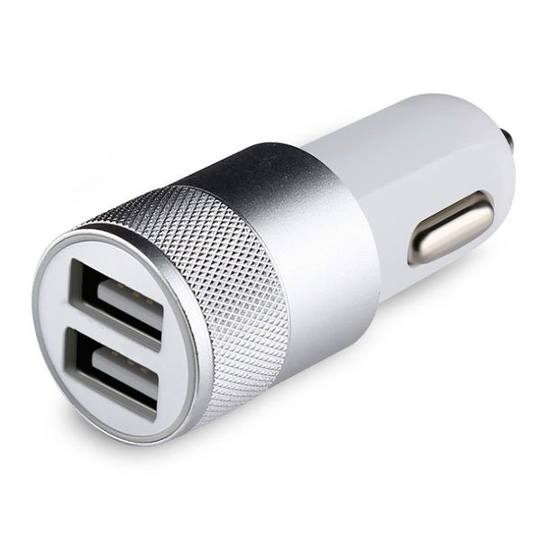 

dual usb car charger adapter 5v 2.1a auto metal charger for smart phone tablet 10w car-charger iphone samsung xiaomi