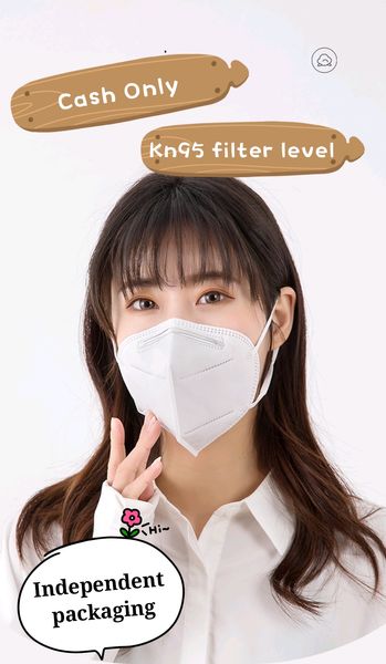 

KN95 Disposable Mask Dust-proof, Anti-fog, Anti-UV Adult Face Mask Five-layer Disposable Breathable Mask with Double Meltblown Cloth