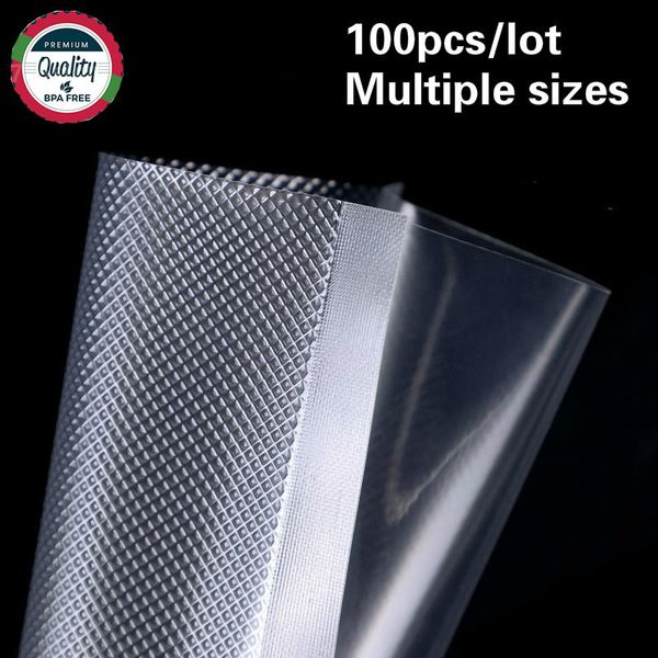 

100pcs kitchen vacuum sealer bag sous vide saver storage vacuum packaging bags kitchen accessories bpa-free