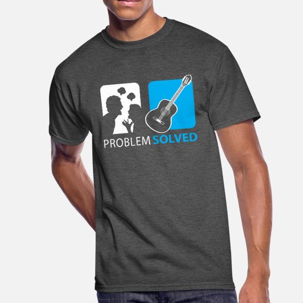 

problem solved guitar t shirt men anti-wrinkle short sleeve s-3xl pictures anti-wrinkle breathable summer natural shirt
