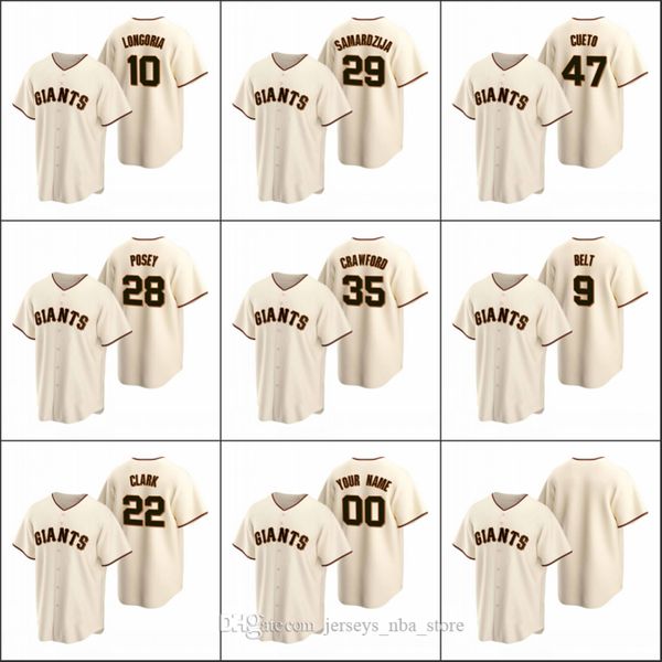 

сан-франциско giants # 28 buster posey 22 будет кларк 29 джефф самардзия мужчины женщины молодежные camb реплика главная джерси, Blue;black