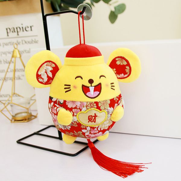 

2020 new year chinese style restaurant office plush rat mouse stuffed mascot toy