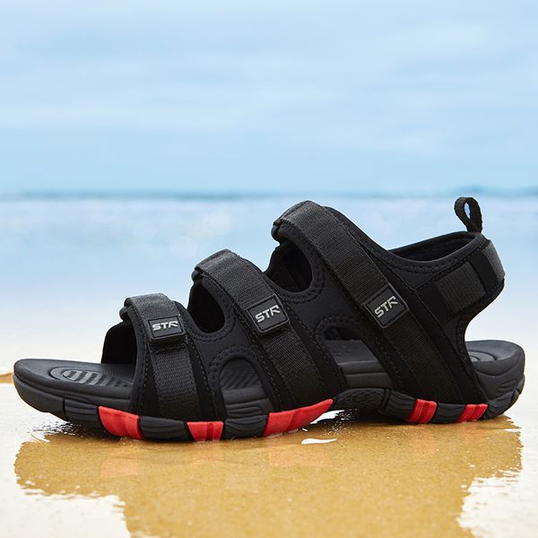 

2020 summer sandals for man black water shoes flat rubber sole sandals big brand outdoor spotrs sneaker school boys shoes