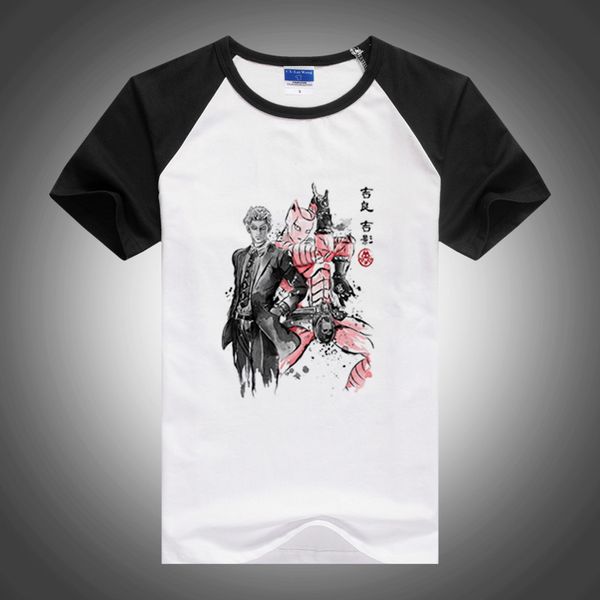 

harajuku men tshirt printing jojo giorno giovanna t shirts volare via male t shirts japanese anime casual white o-neck tshirts