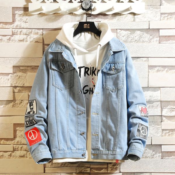 

men's denim jackets 2020 autumn and spring new mens windbreaker jacket fashion men casual single breasted jackets plus size s-5xl, Black;brown