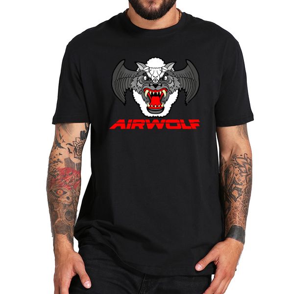

airwolf футболка телесериал удобная 100% хлопок homme casual tee eu размер airwolf вертолет tshirt