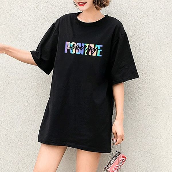 

fashion womens diy t-shirts girls casual t-shirts with letter pattern print new colorful letters short sleeves comfortable