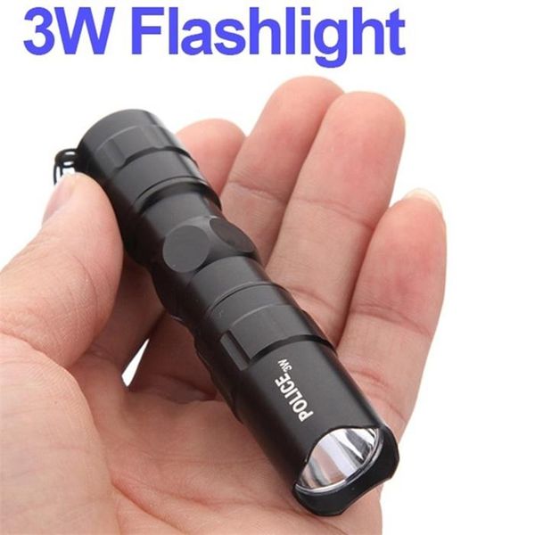 

cgjxsmini black waterproof led flashlight outdoor camping cycling bicycle led torch penlight retail package with dhl