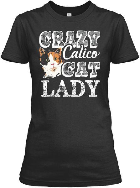

мужчины футболка calico cat рубашка - crazy calico cat lady женщины футболка