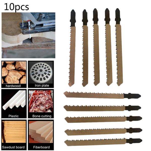 

10pc saw blades jigsaw t101br down cutting laminates for black & decker