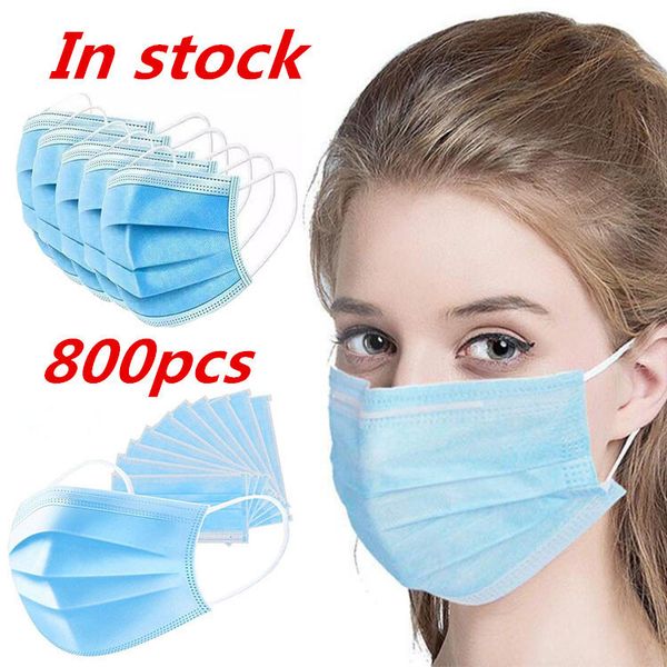 

800 pcs disposable face masks stock in thick 3-layer masks with earloops for salon, home use comfortable in stock mask1