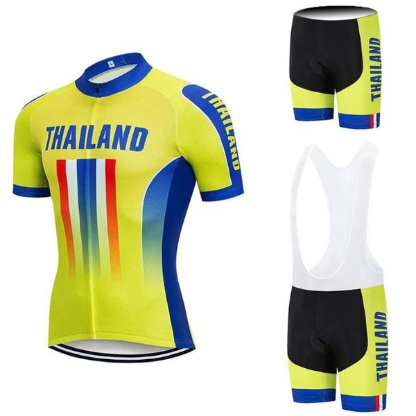 

2020 thailand cycling jersey set men's cycling clothing bicycle bib shorts road bike suit mtb race bike shirts maillot culotte, Black;blue