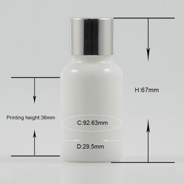 

storage bottles & jars small capacity 15ml white jade skin care glass container for sale