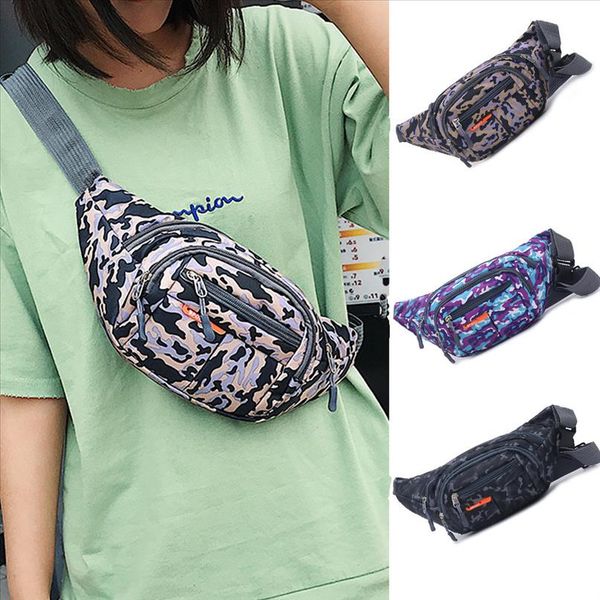 

fashion outdoor students sport camouflage crossbody bags chest bags phone bag waist bag for women 2019