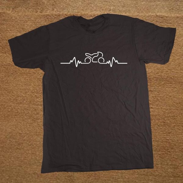 

motor heart beat pulse super motorcycle custom funny t shirt tshirt men cotton short sleeve t-shirt tees, White;black