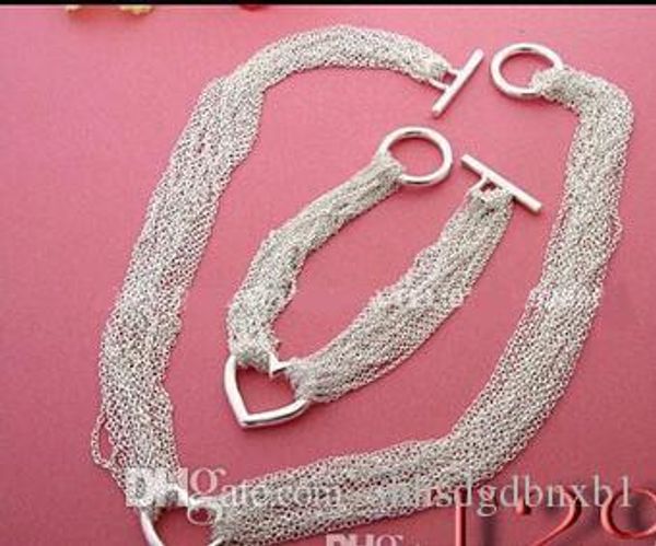 

0216 925 sterling silver jewely style necklace bracelet jewelry the classic style toy with real box23
