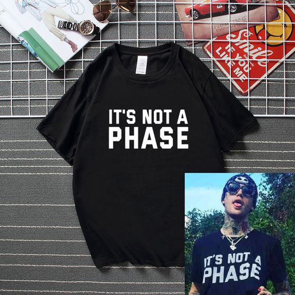 

new summer streetwear camisetas it's not a phase worn by lil peep rip hip hop rap music t-shirt cotton tshirt