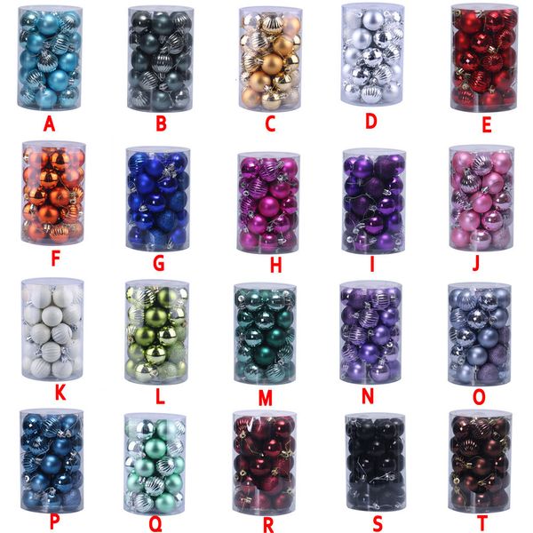 

34pc 40mm ball xmas tree bauble home ornament party wedding hanging christmas decoration supplies #45