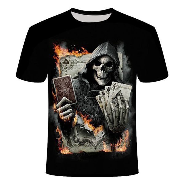 

summer skull summer hipster anime homme 3d print shirts oversized comics anime men clothing