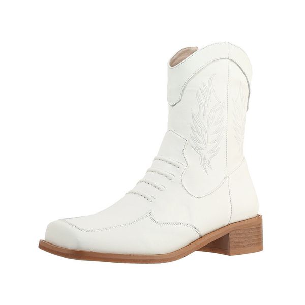 

2020 platform square toe shoes woman genuine leather winter boots women new party office lady chunky heels ankle boots, Black