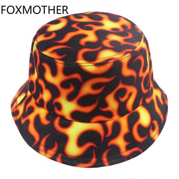 

black fishing caps gorro fisherman foxmother dropshipping pattern panama men new bucket flame hip hats hop idtky mycutebaby007, Black;white