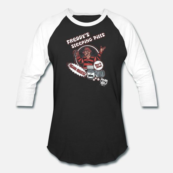 

freddys sleeping pills t shirt men designer short sleeve o-neck novelty loose fashion spring family shirt