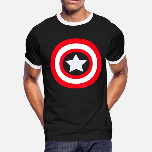 

captain america shield t shirt men customize cotton s-xxxl original crazy breathable spring autumn normal shirt