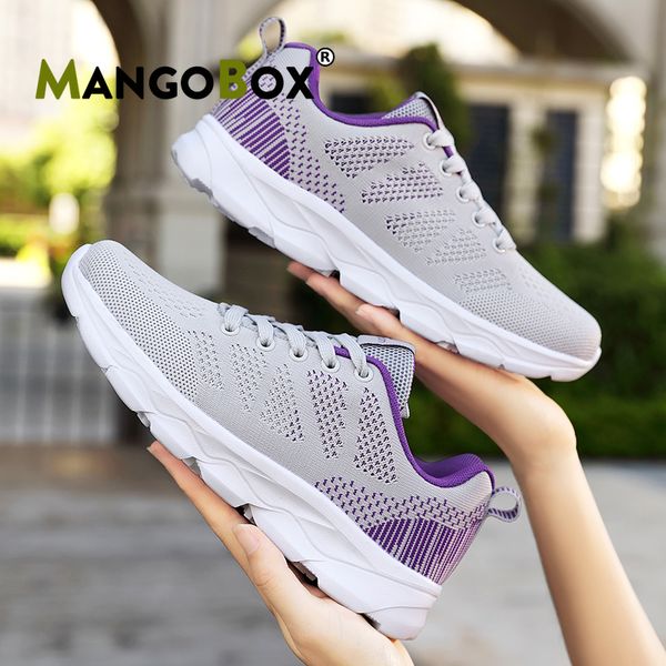 

2020 new womens walking shoe lace up sports shoes women big size shoes ladies running breath women sock sneakers