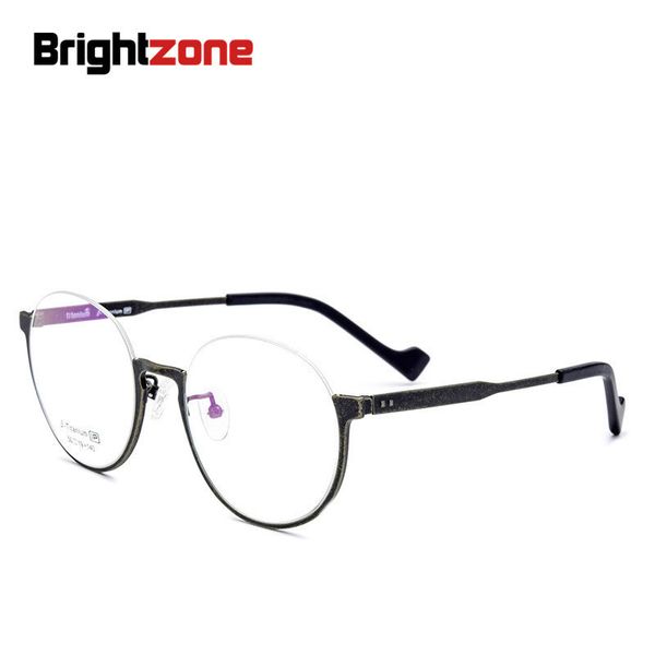 

brightzon pure titanium electroplate restore ancient ways glasses frame used electroplate plain personality frame optics glasses, Black