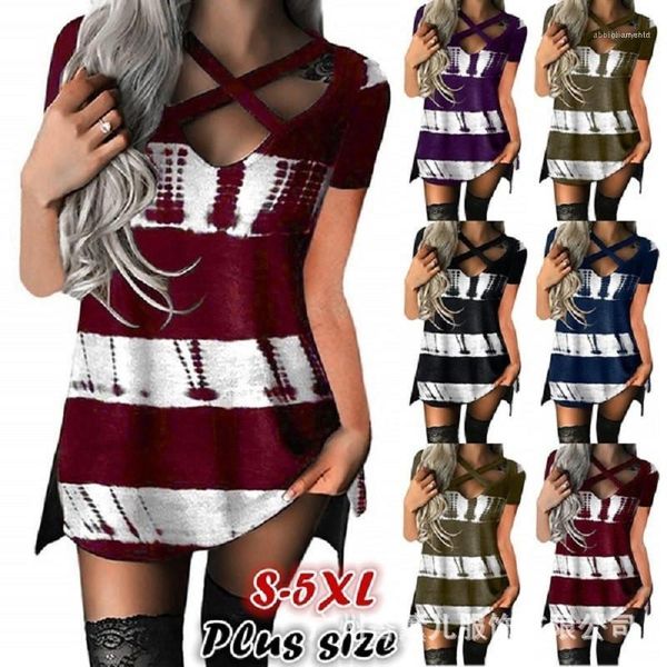 

короткие рукава дамы длинные тис повседневная полосатый женщины топы v neck printed женщины tshirts summer designer, White