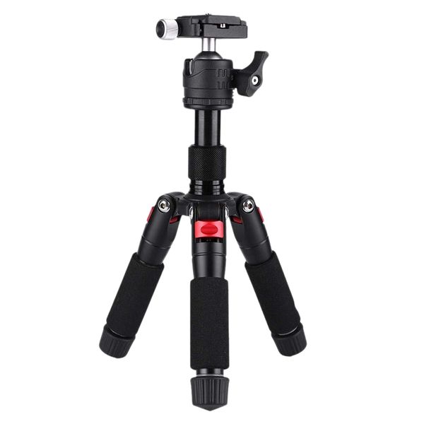 

k521 5-section extendable aluminum alloy tripod with mini ball head 1/4 inch screw mount for canon nikon sony dslr ildc camera