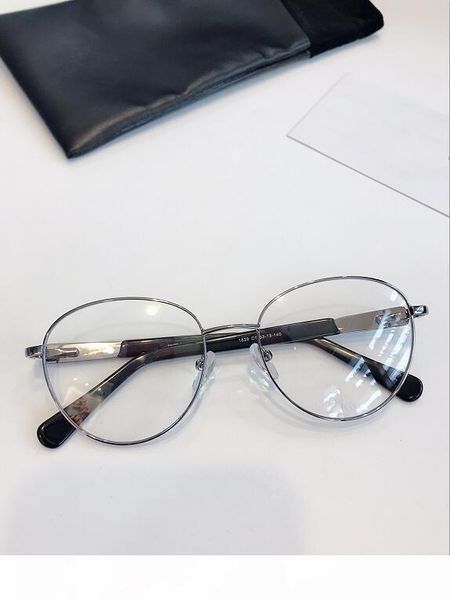 

новые очки кадр женщины мужчины оправ бренда очки кадр прозрачные линзы очки кадр óculos 1839 с футляром, Silver