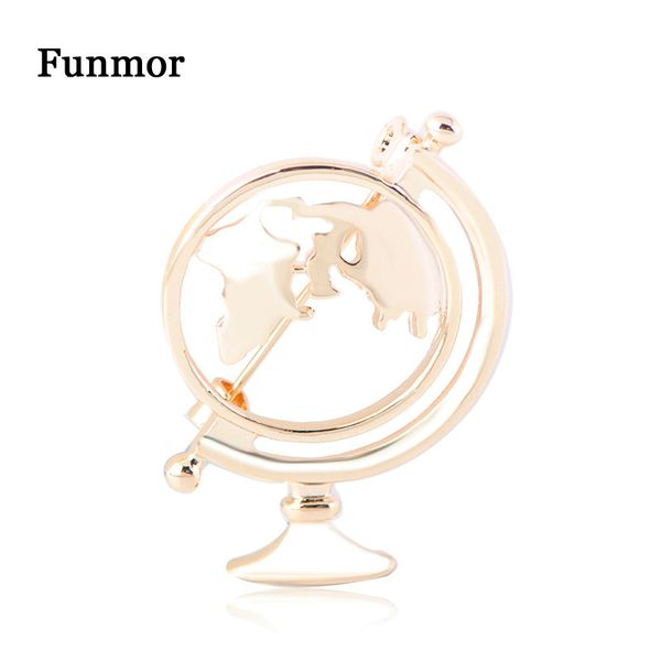 

funmor классического глобус эмаль pins сплав брошь для женщин рабочего равномерного костюм украшение корсажа работа активность bijoux gift, Gray