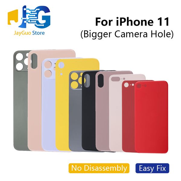 

oem big hole camera back glass cover for iphone 11 11 pro max battery cover housing with adhesive sticker ing