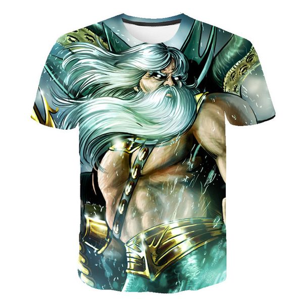 

anime cartoon poseidon cosplay 3d print shirts anime hippie harajuku men clothing